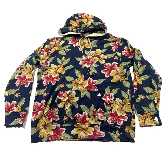 Polo by Ralph Lauren Other - Polo Ralph Lauren Mens Floral Cotton Spa Terry Hoodie Pullover Sweatshirt Blue L